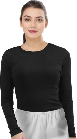 NY Threads Womens Under Scrub Slim Fit Long Sleeve T-Shirt Underscrub Comfort Tee