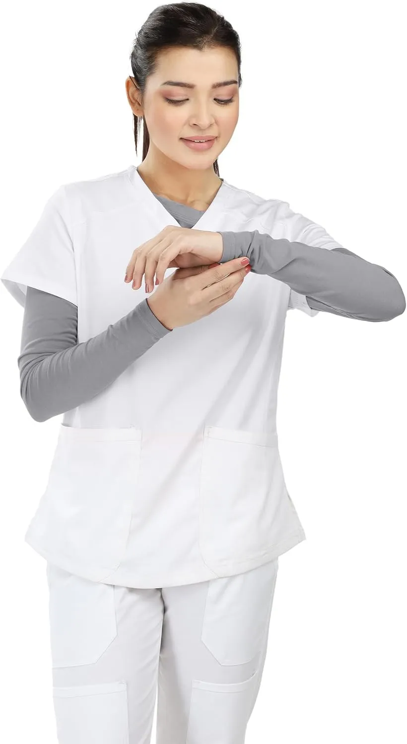 NY Threads Womens Under Scrub Slim Fit Long Sleeve T-Shirt Underscrub Comfort Tee