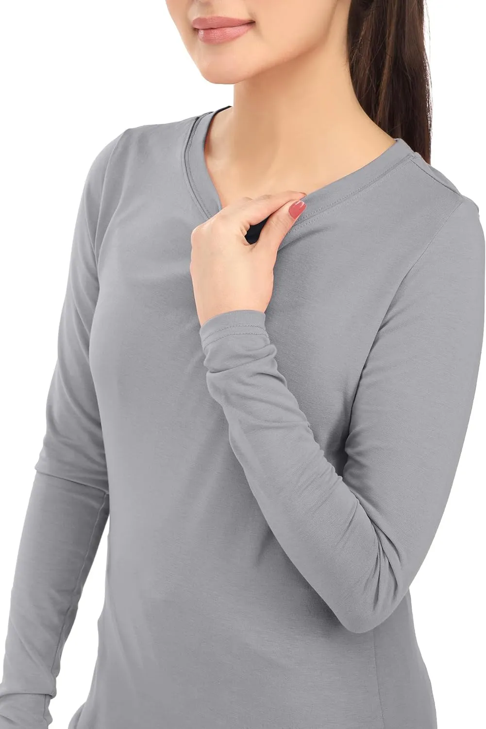 NY Threads Womens Under Scrub Slim Fit Long Sleeve T-Shirt Underscrub Comfort Tee