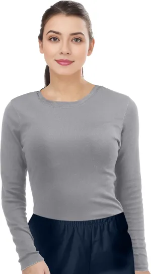 NY Threads Womens Under Scrub Slim Fit Long Sleeve T-Shirt Underscrub Comfort Tee