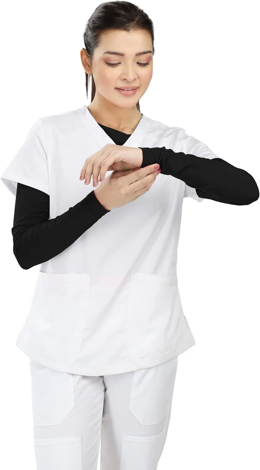 NY Threads Womens Under Scrub Slim Fit Long Sleeve T-Shirt Underscrub Comfort Tee