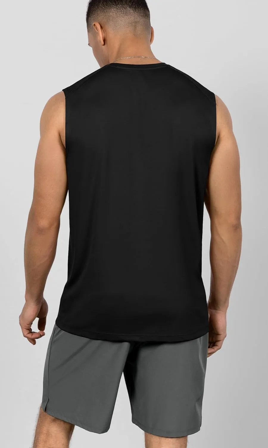 ODODOS Men's Quick Dry Athletic Tank Tops UPF 50  Sun Protection SPF Workout Sleeveless Muscle Shirts