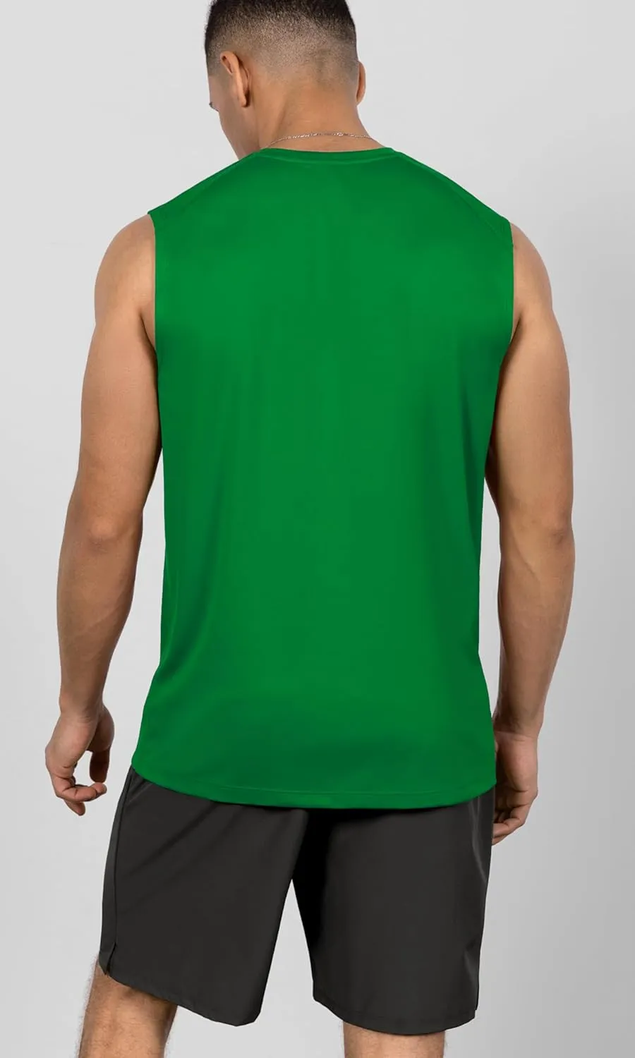 ODODOS Men's Quick Dry Athletic Tank Tops UPF 50  Sun Protection SPF Workout Sleeveless Muscle Shirts
