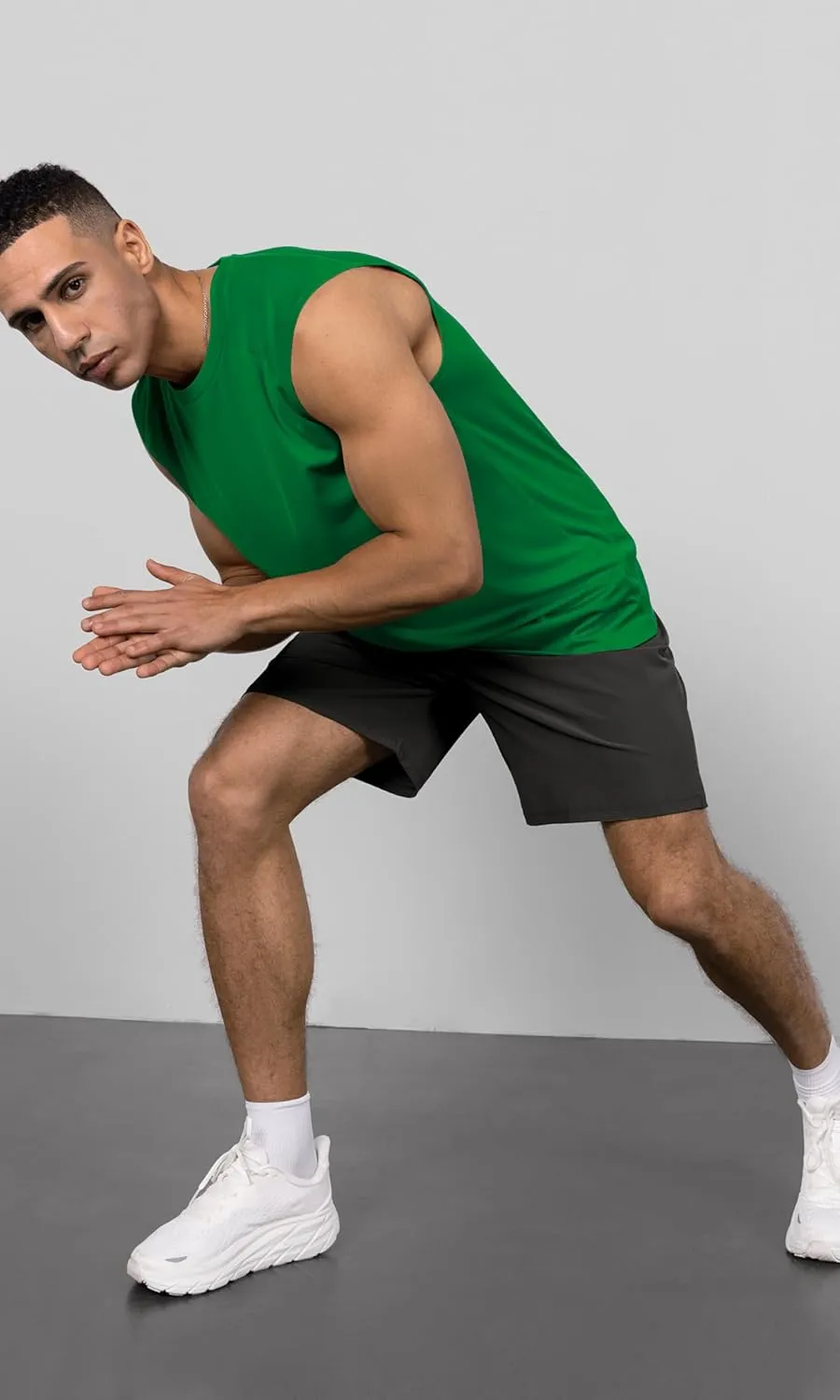 ODODOS Men's Quick Dry Athletic Tank Tops UPF 50  Sun Protection SPF Workout Sleeveless Muscle Shirts