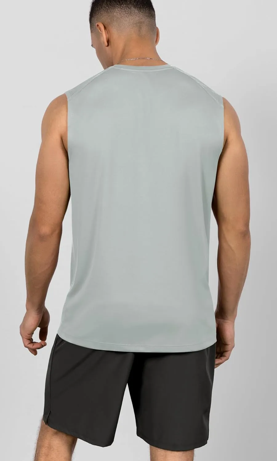 ODODOS Men's Quick Dry Athletic Tank Tops UPF 50  Sun Protection SPF Workout Sleeveless Muscle Shirts