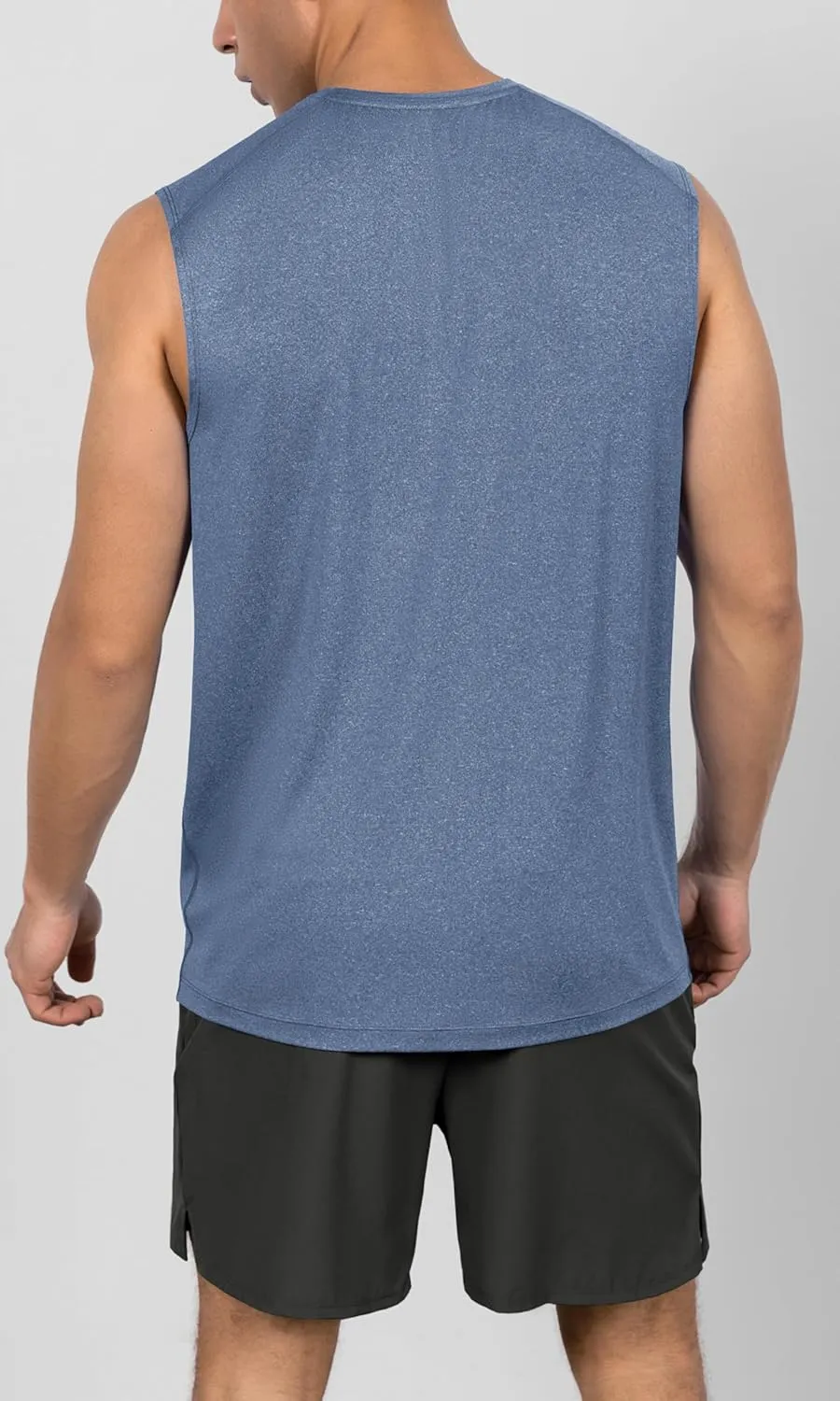 ODODOS Men's Quick Dry Athletic Tank Tops UPF 50  Sun Protection SPF Workout Sleeveless Muscle Shirts