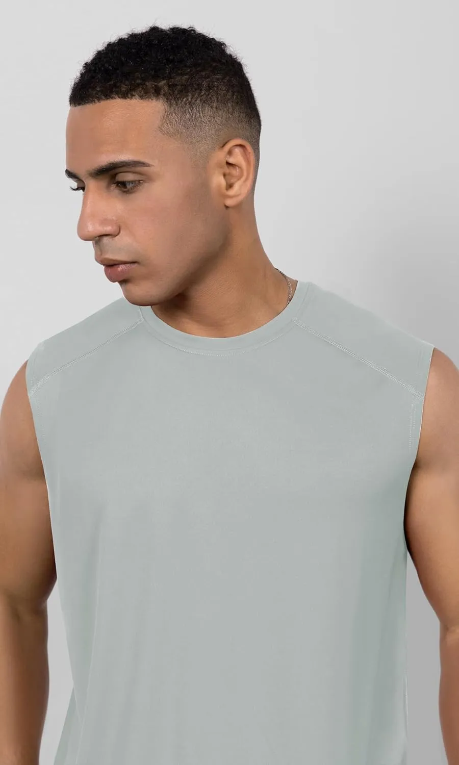 ODODOS Men's Quick Dry Athletic Tank Tops UPF 50  Sun Protection SPF Workout Sleeveless Muscle Shirts