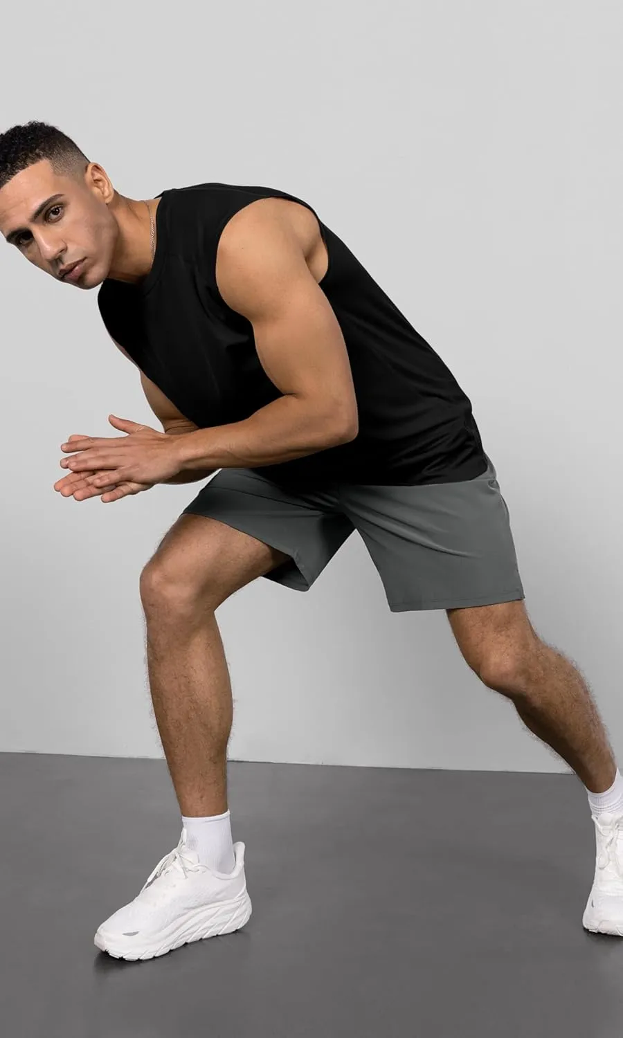 ODODOS Men's Quick Dry Athletic Tank Tops UPF 50  Sun Protection SPF Workout Sleeveless Muscle Shirts