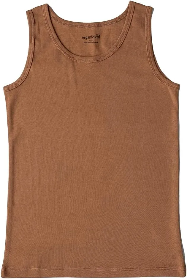 ORGANICKID Boys Organic Cotton Tank Top Sleveless Undershirts Toddler Underwear 3 Pack Tees