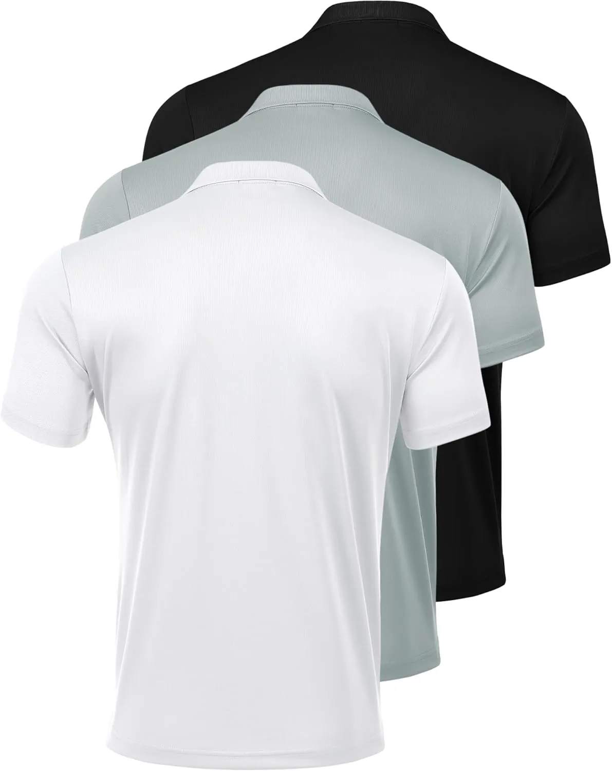 PINSPARK 1/3/4/5 Pack: Golf Polo Shirts for Men Multipacks Quick Dry Short Sleeve Collared Shirt Slim Fit Casual Polos Shirt