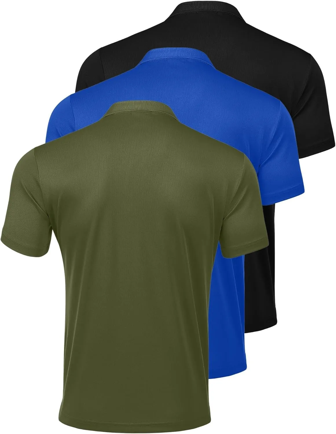 PINSPARK 1/3/4/5 Pack: Golf Polo Shirts for Men Multipacks Quick Dry Short Sleeve Collared Shirt Slim Fit Casual Polos Shirt