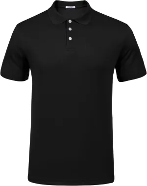 PINSPARK 1/3/4/5 Pack: Golf Polo Shirts for Men Multipacks Quick Dry Short Sleeve Collared Shirt Slim Fit Casual Polos Shirt