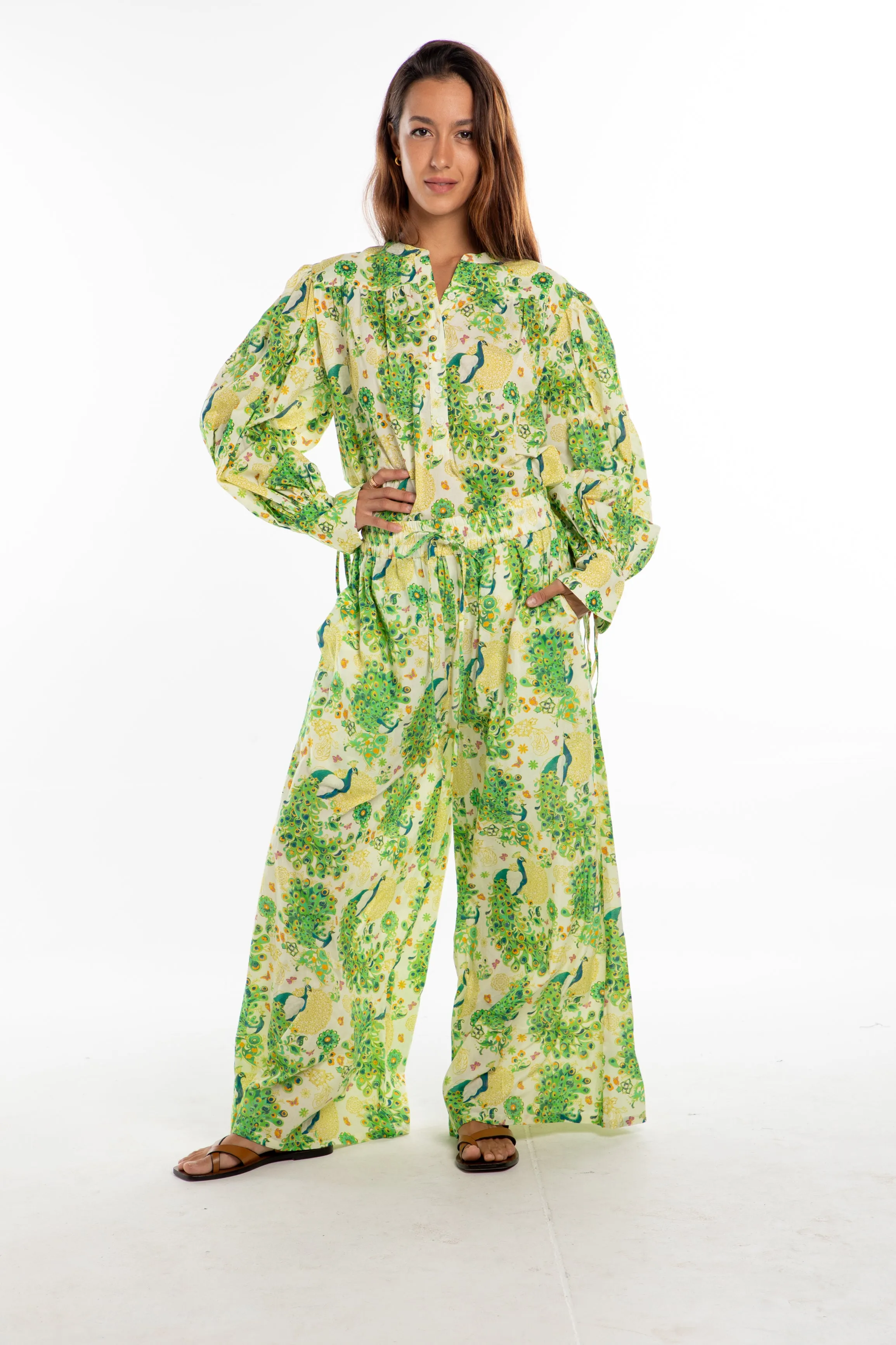 Piper Top. Ecru Peacock