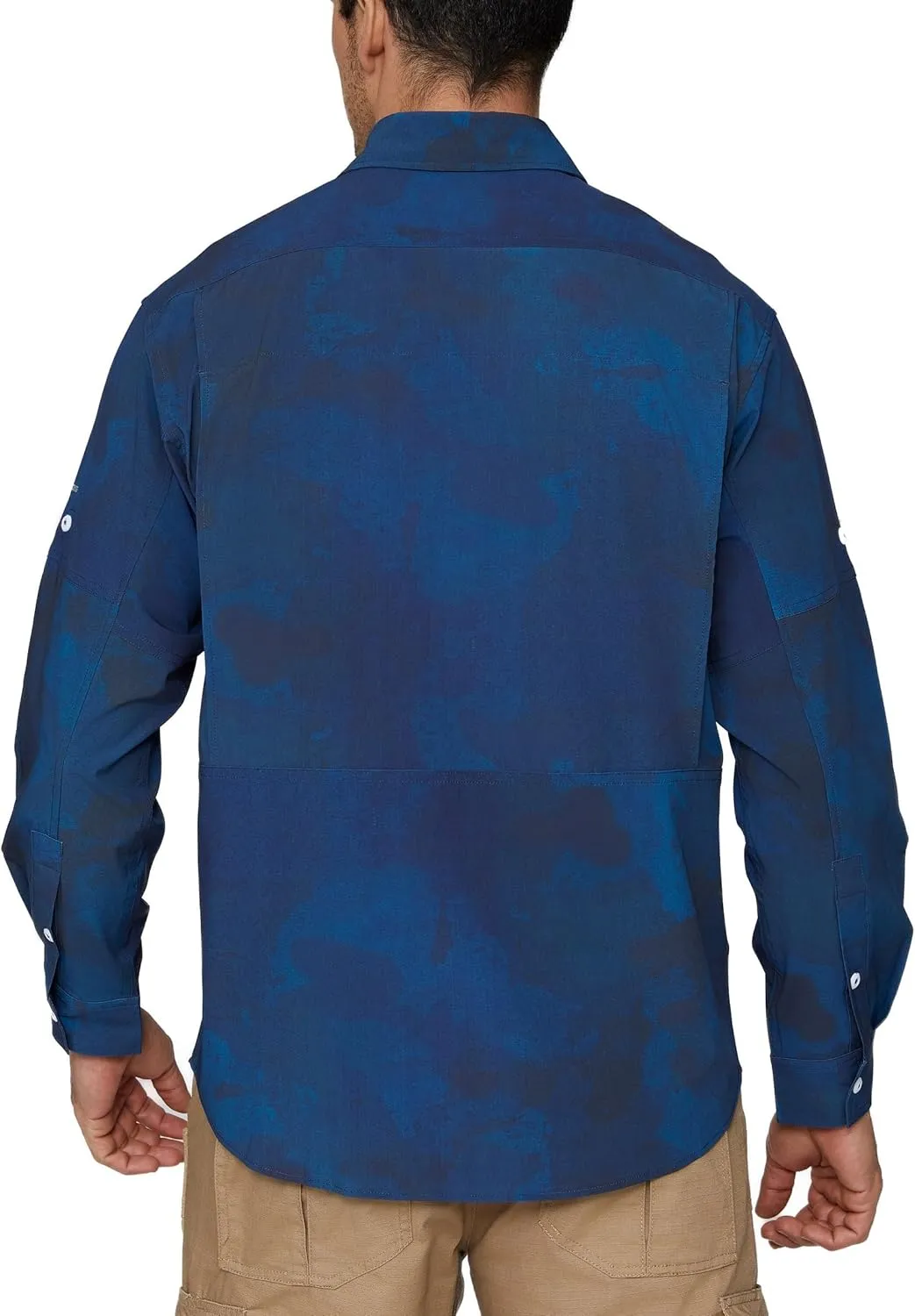 PIQIDIG Men's Long Sleeve Sun Protection Shirts UPF 50  Quick Dry Button Down Shirts Hiking Fishing Camping Travel Work