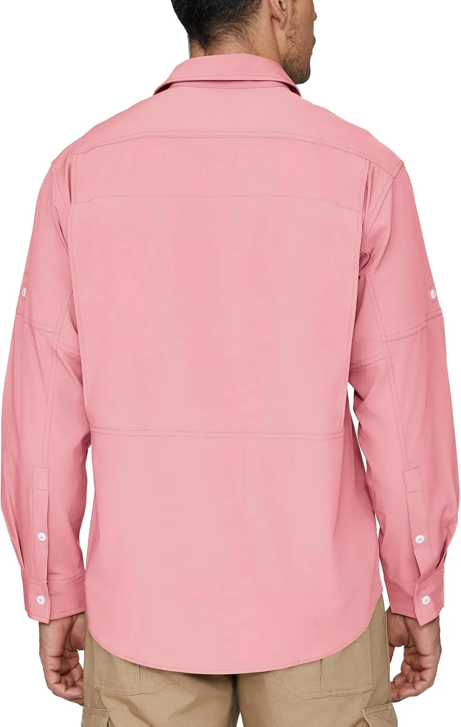 PIQIDIG Men's Long Sleeve Sun Protection Shirts UPF 50  Quick Dry Button Down Shirts Hiking Fishing Camping Travel Work