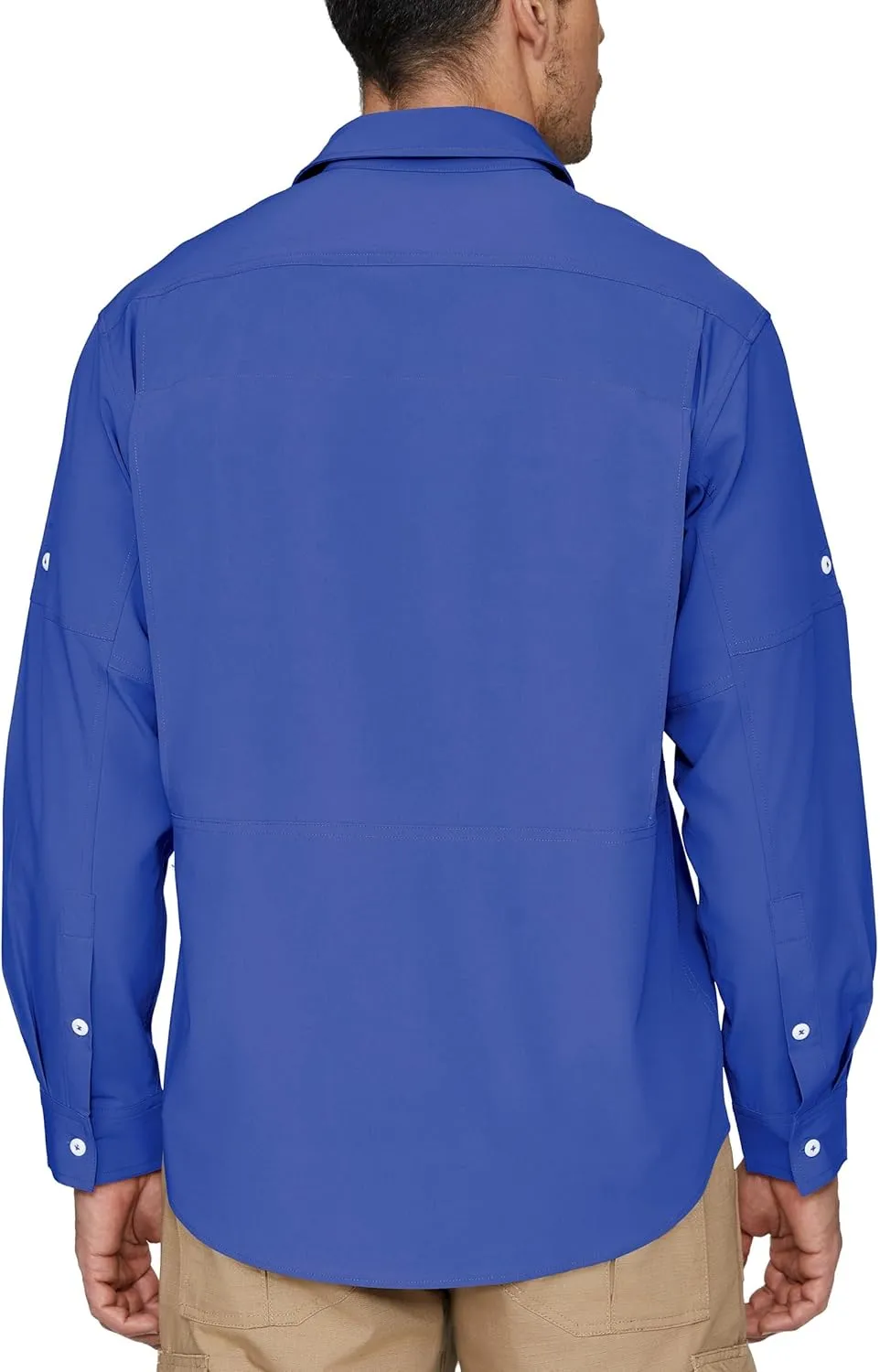 PIQIDIG Men's Long Sleeve Sun Protection Shirts UPF 50  Quick Dry Button Down Shirts Hiking Fishing Camping Travel Work