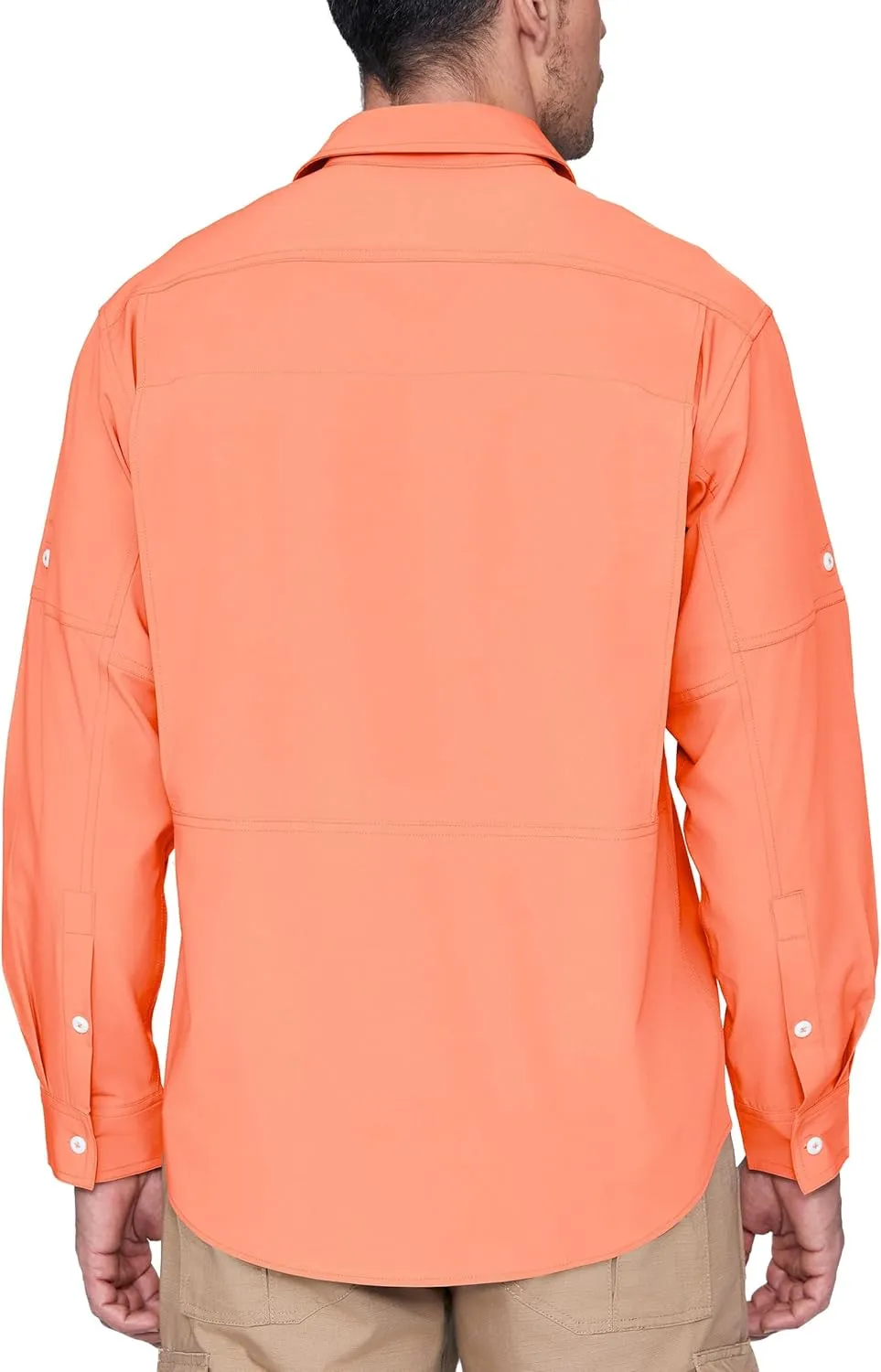 PIQIDIG Men's Long Sleeve Sun Protection Shirts UPF 50  Quick Dry Button Down Shirts Hiking Fishing Camping Travel Work