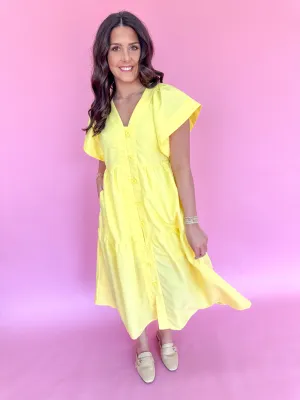 Playful Pursuits Dress - Yellow