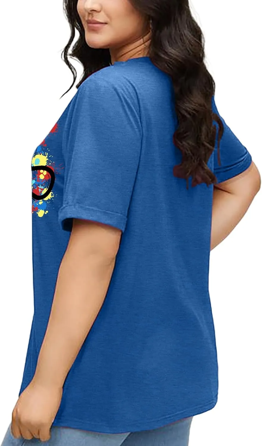 Plus Size Autism Shirt for Women Be Kind Autism Tshirt Autism Heart Graphic Tees Autism Accept Tops