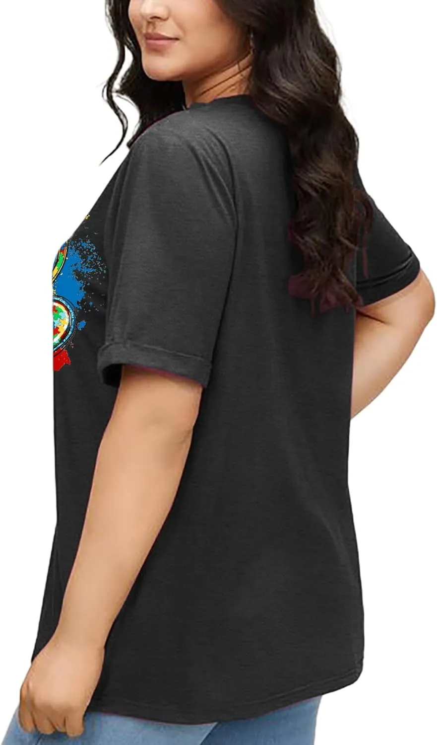 Plus Size Autism Shirt for Women Be Kind Autism Tshirt Autism Heart Graphic Tees Autism Accept Tops