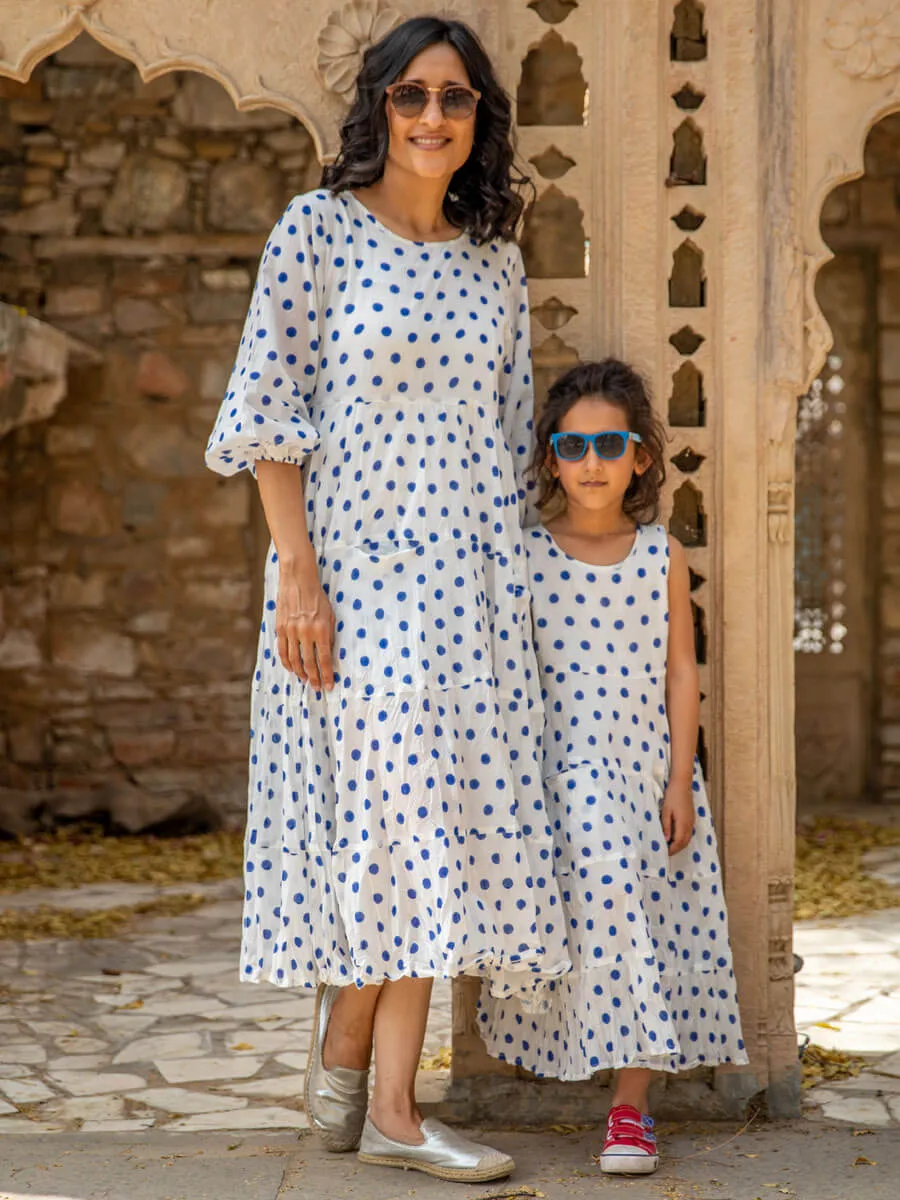 Polka Love Organic Cotton Block Printed Dress