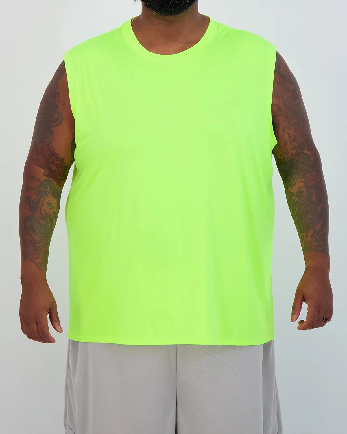 Real Essentials 3 & 5 Pack: Men's Dry-Fit Active Muscle Tank Top - Standard and Big & Tall Sizes (S-5XLT)