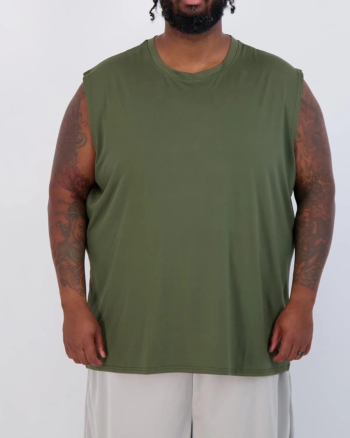 Real Essentials 3 & 5 Pack: Men's Dry-Fit Active Muscle Tank Top - Standard and Big & Tall Sizes (S-5XLT)