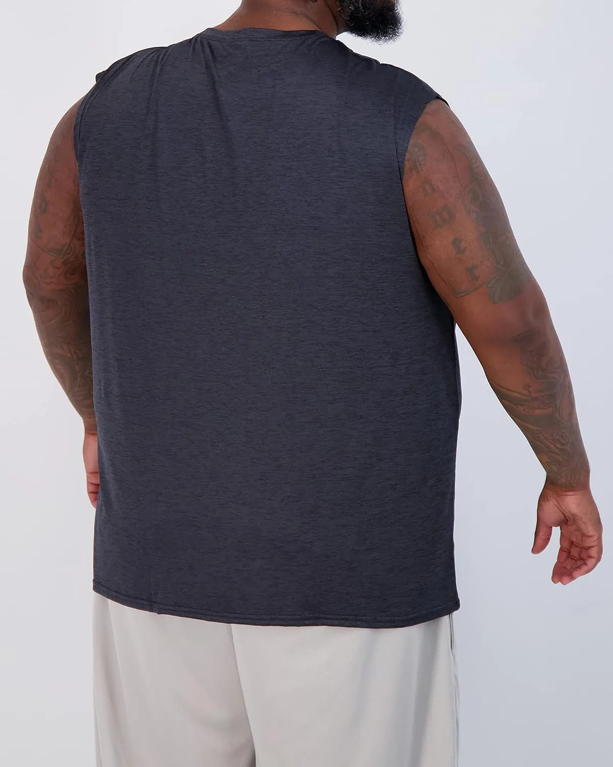 Real Essentials 3 & 5 Pack: Men's Dry-Fit Active Muscle Tank Top - Standard and Big & Tall Sizes (S-5XLT)