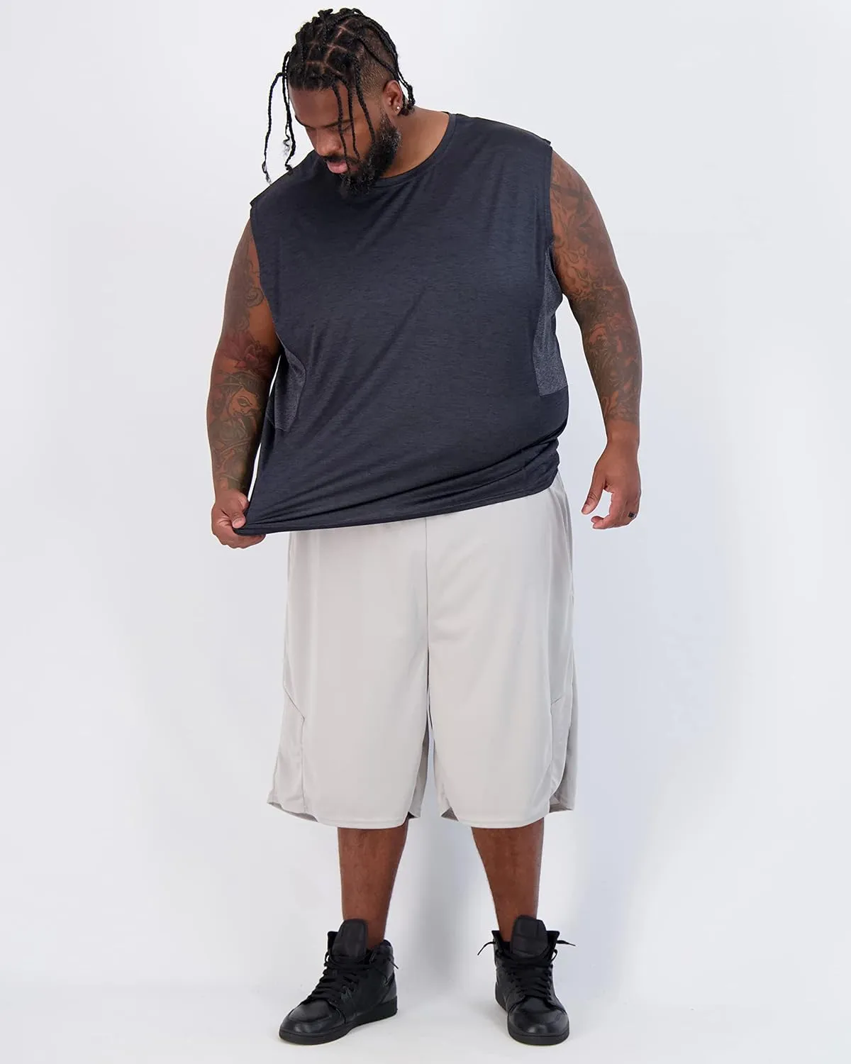 Real Essentials 3 & 5 Pack: Men's Dry-Fit Active Muscle Tank Top - Standard and Big & Tall Sizes (S-5XLT)