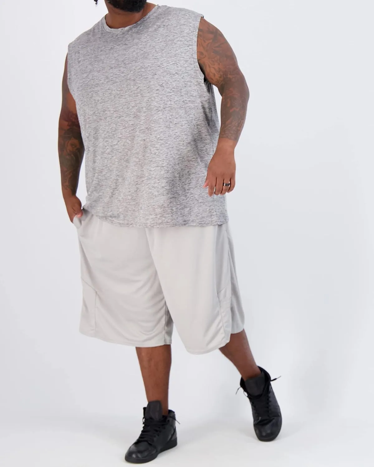 Real Essentials 3 & 5 Pack: Men's Dry-Fit Active Muscle Tank Top - Standard and Big & Tall Sizes (S-5XLT)