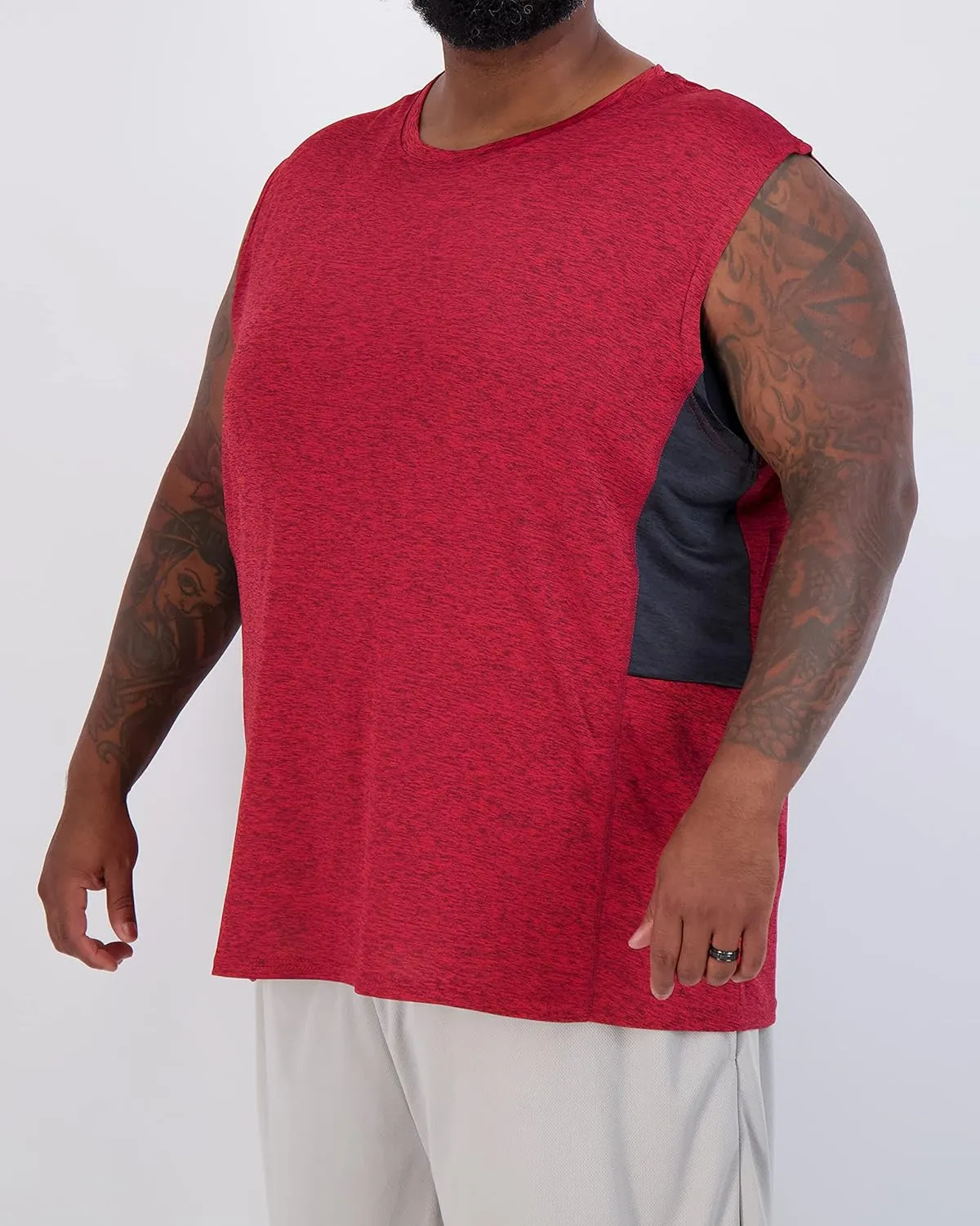 Real Essentials 3 & 5 Pack: Men's Dry-Fit Active Muscle Tank Top - Standard and Big & Tall Sizes (S-5XLT)