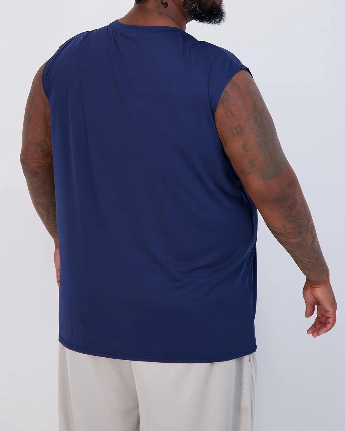 Real Essentials 3 & 5 Pack: Men's Dry-Fit Active Muscle Tank Top - Standard and Big & Tall Sizes (S-5XLT)