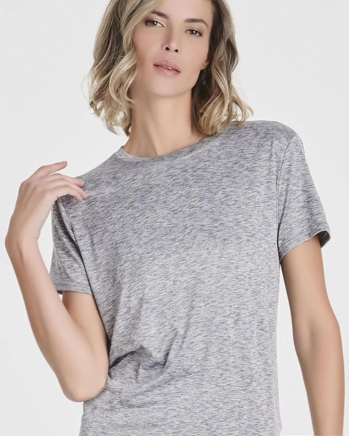 Real Essentials 5 Pack: Women's Short Sleeve Open Back Tie Back Dry-Fit T-Shirt Yoga Gym Workout Top