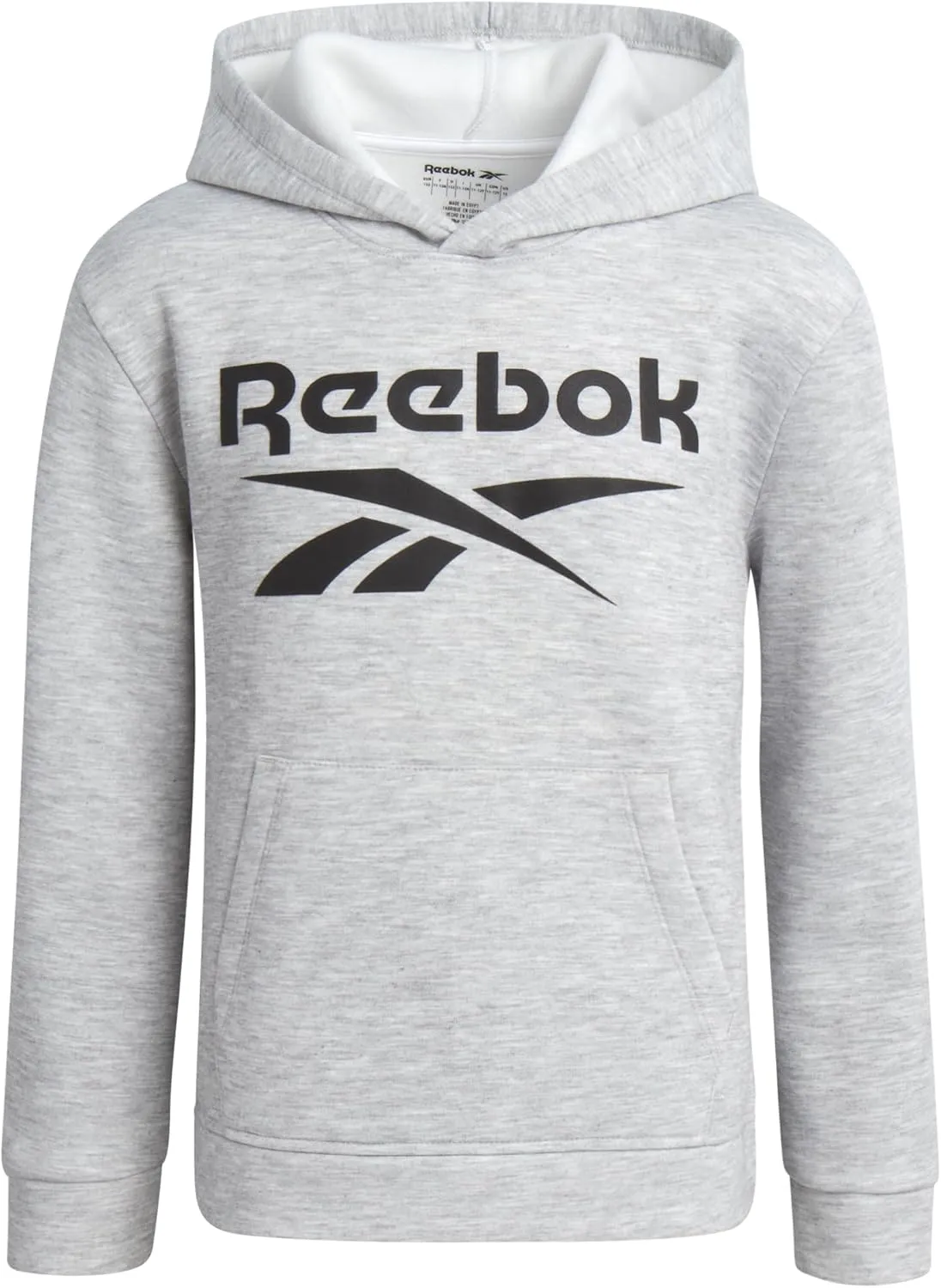 Reebok Boys' Active Sweatshirt - Fleece Pullover Hoodie Sweathsirt - Performance Activewear Sweatshirt for Boys (8-14)