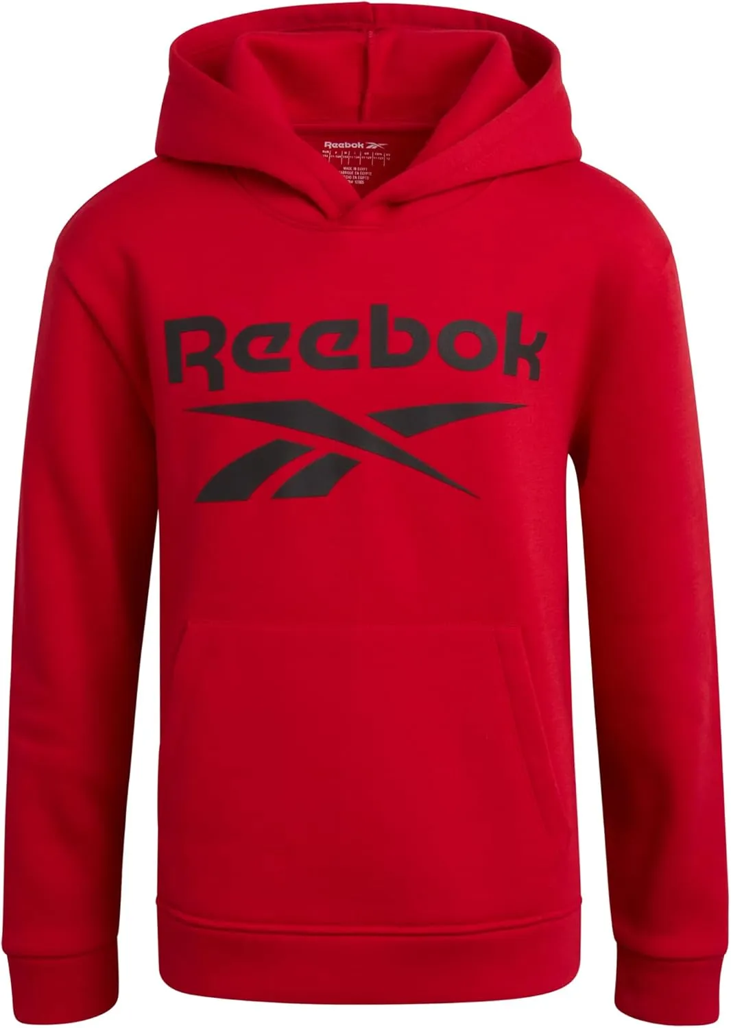 Reebok Boys' Active Sweatshirt - Fleece Pullover Hoodie Sweathsirt - Performance Activewear Sweatshirt for Boys (8-14)