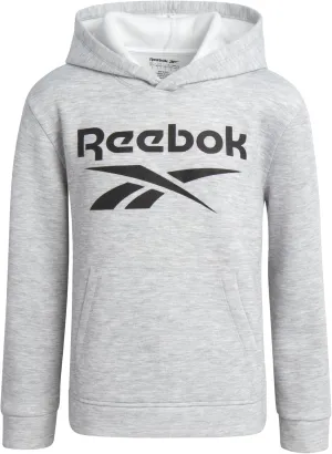 Reebok Boys' Active Sweatshirt - Fleece Pullover Hoodie Sweathsirt - Performance Activewear Sweatshirt for Boys (8-14)