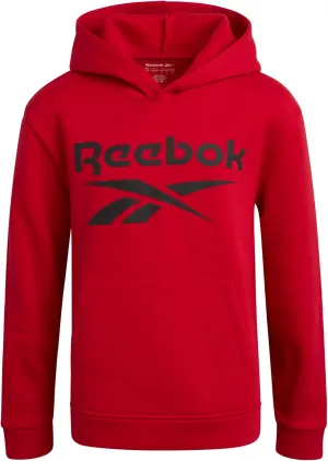 Reebok Boys' Active Sweatshirt - Fleece Pullover Hoodie Sweathsirt - Performance Activewear Sweatshirt for Boys (8-14)