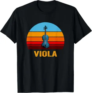 Retro Vintage Style Sunset Viola T-Shirt