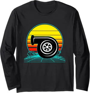 Retro Vintage Sunset Turbo Long Sleeve T-Shirt