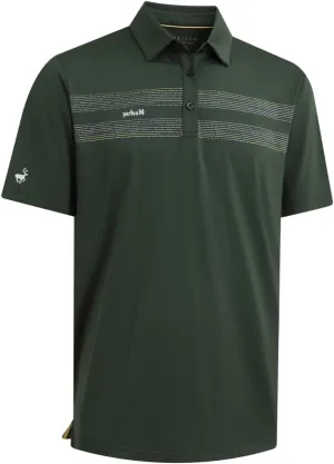 Rouen Mens Golf Shirts Short Sleeve Chest Print Performance Dry Fit Moisture Wicking Casual Sports Polo Shirts for Men
