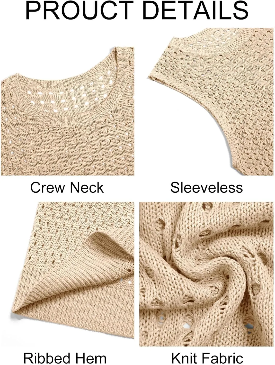 Runcati Mens Knit Sleeveless Tank Tops Casual Hollow Out T Shirts Beach Summer See Through Tops