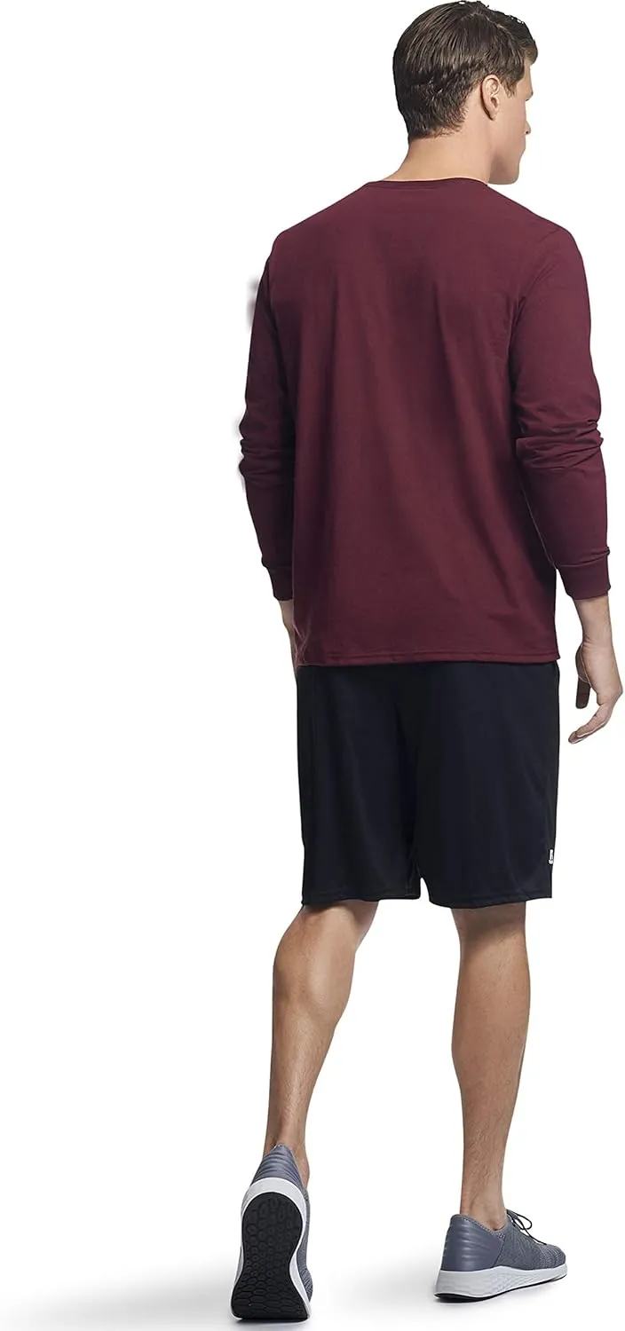Russell Athletic Men's Dri-Power Long Sleeve Tees, Moisture Wicking, Odor Protection, UPF 30 