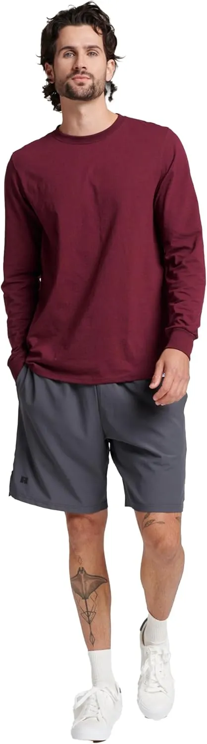 Russell Athletic Men's Dri-Power Long Sleeve Tees, Moisture Wicking, Odor Protection, UPF 30 