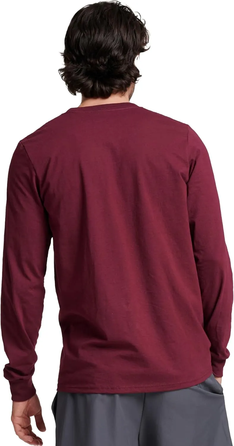 Russell Athletic Men's Dri-Power Long Sleeve Tees, Moisture Wicking, Odor Protection, UPF 30 