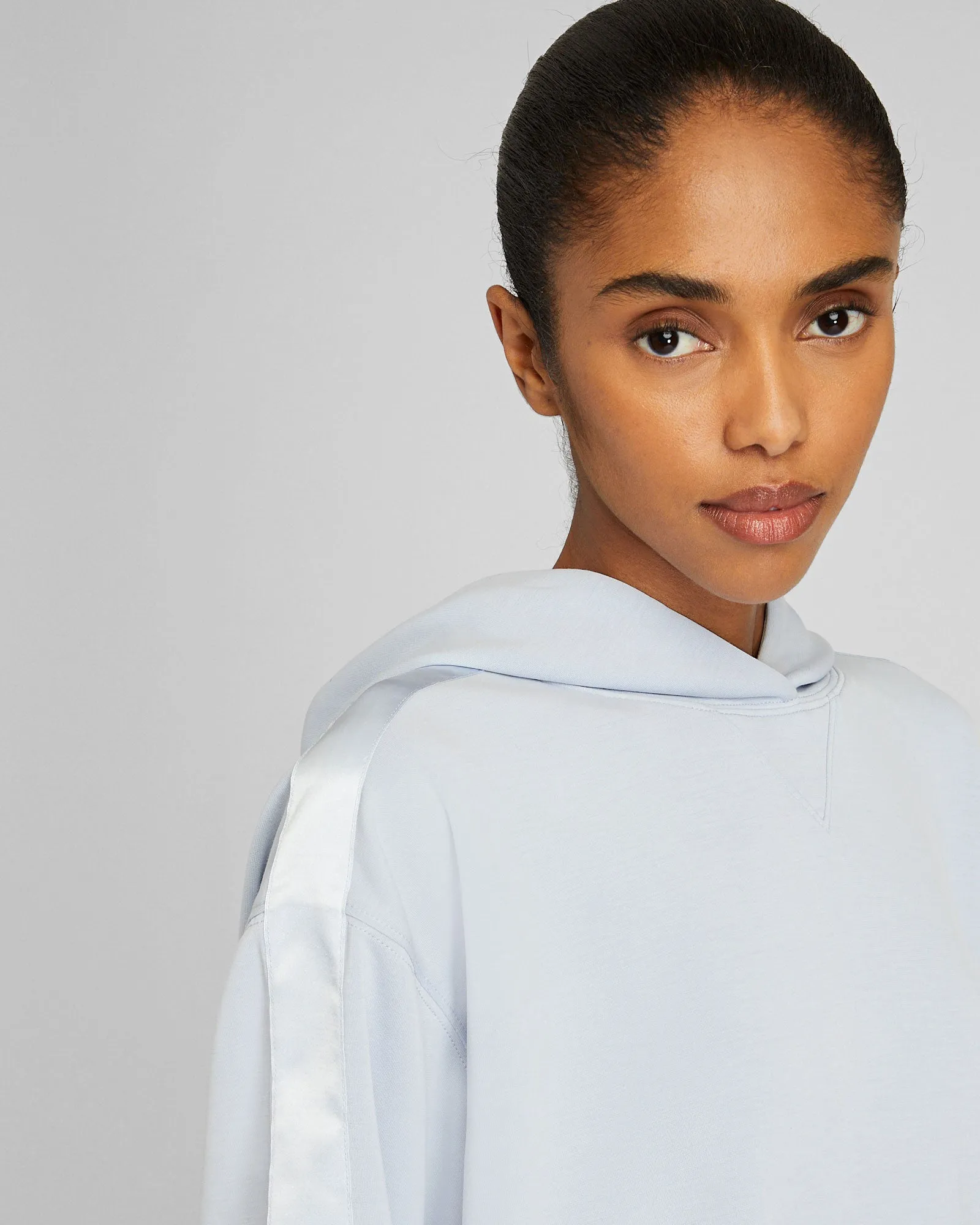 Satin Stripe Hoodie