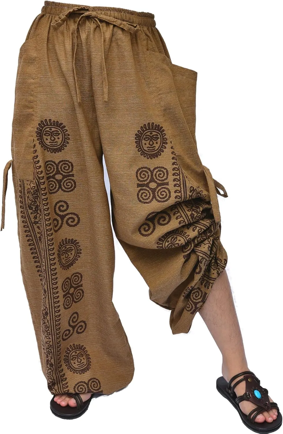 Siamrose Casual Yoga Harem Pants Men Women Baggy Lounge Trousers, 2 Pockets Adjustable Length