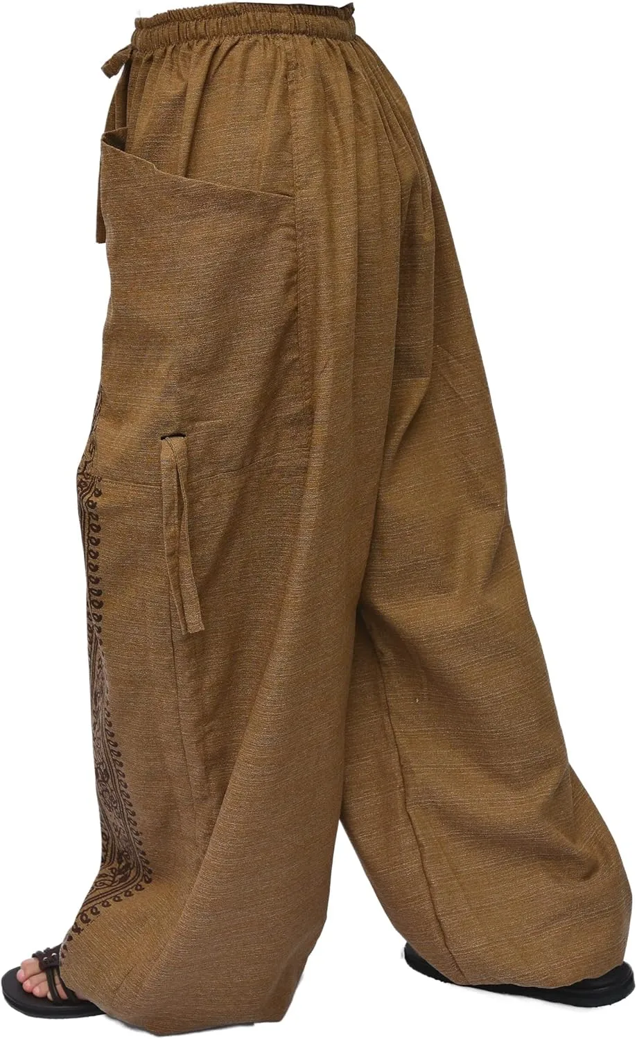 Siamrose Casual Yoga Harem Pants Men Women Baggy Lounge Trousers, 2 Pockets Adjustable Length