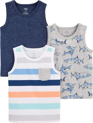 Simple Joys by Carter's Baby Boys' 3-Pack Muscle Tank Tops