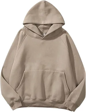 Solid Hoodies for Women Oversized Raglan Long Sleeve Pullover Top Casual Loose Sports Sweatshirt with Pockets