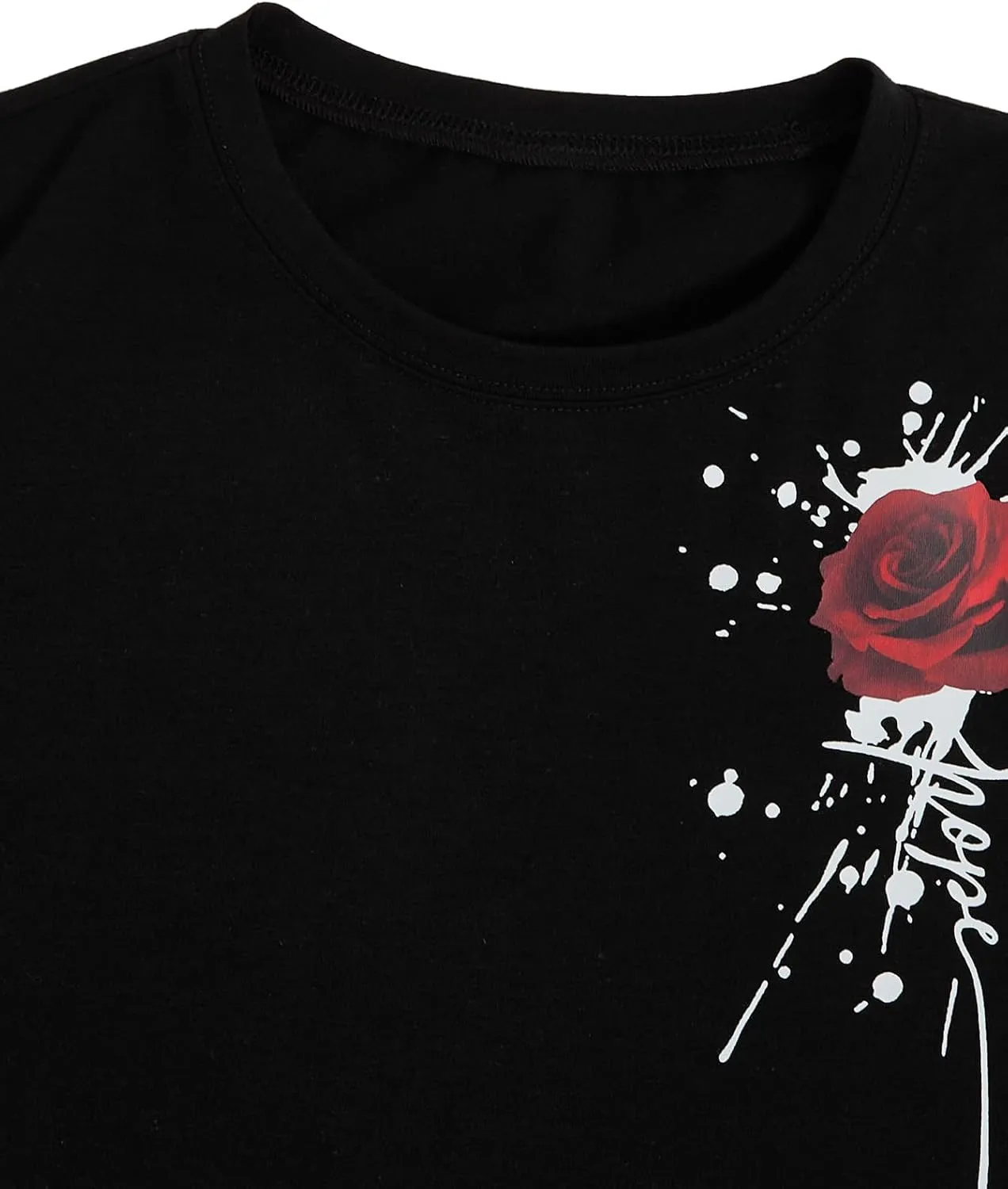SOLY HUX Men's Rose Print Graphic Tees Oversized T Shirt Summer Tops Casual